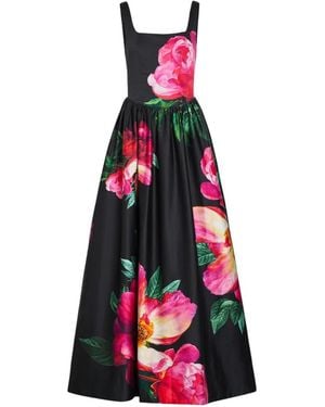 Alice + Olivia Tarrie Floral Print Maxi Dress - White