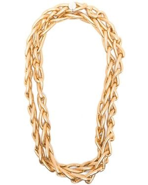 Maria Calderara Collar Grueso Con Diseño Entretejido - Metálico