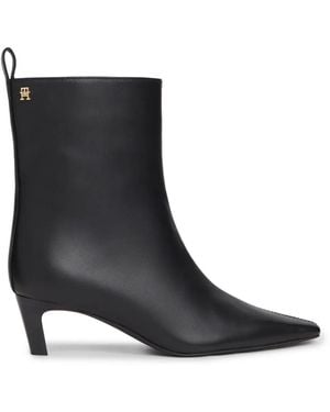 Tommy Hilfiger Pointed-Toe Ankle Boots - Black