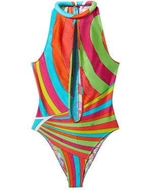 Emilio Pucci Costume intero con stampa Iride - Rosso