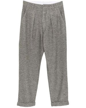 RANRA Pleated Cuffed Pants - Gray