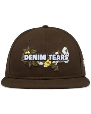 DENIM TEARS Casquette Réglable À Fleurs Et À Logo - Brown