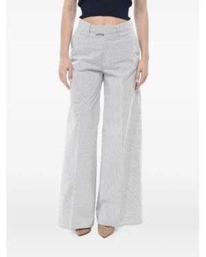 Berwich Nina Striped Wide-Leg Trousers - Blue