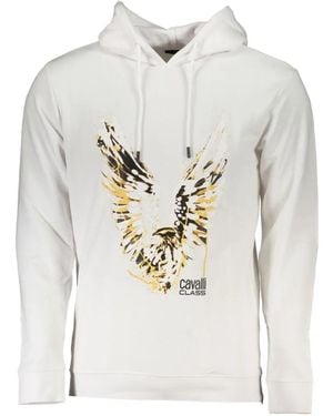 Roberto Cavalli Eagle-Print Hoodie - White