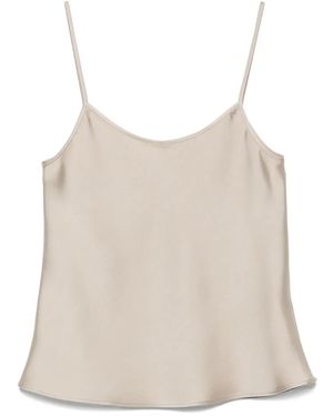 Blanca Vita Satin Tank Top - Natural