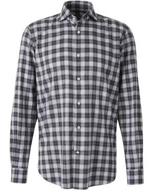 Vincenzo Di Ruggiero Plaid-Pattern Shirt - Blue
