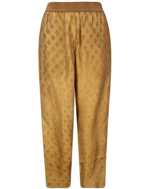 Uma Wang Geometric-Pattern Pants - Natural