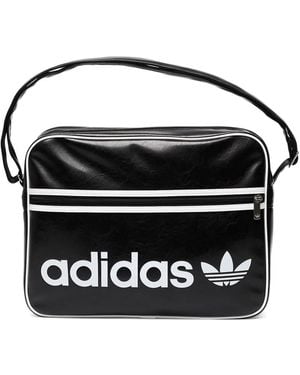 adidas Logo-Print Shoulder Bag - Black