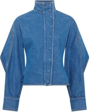 Marine Serre Camicia Denim Moon Laser - Blu
