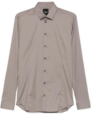 Patrizia Pepe Long-Sleeve Slim-Fit Shirt - Grey