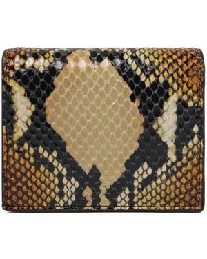 McQueen Snakeskin-print wallet - Schwarz