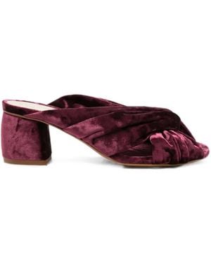 forte_forte Velvet Heeled Sandals - Purple