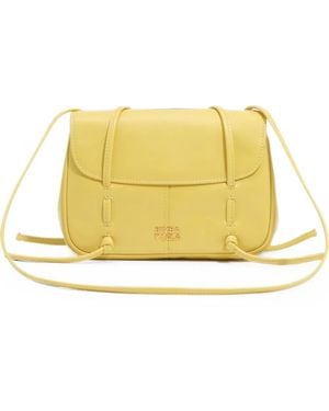 Bimba Y Lola Bolso Mini De Cuero Con Solapa - Amarillo