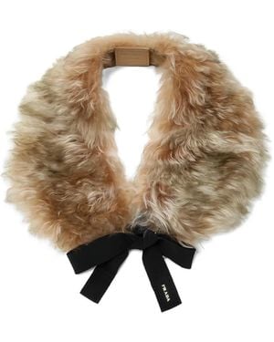 Prada Bufanda de pelo de borrego - Metálico