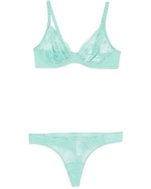Wacoal Cateline Plunge Bra Set - Green
