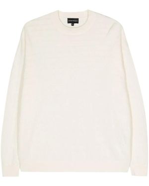 Emporio Armani ロゴジャカード プルオーバー - ホワイト