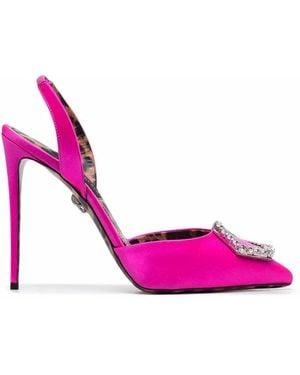 Philipp Plein Crystal Hexagon High-heeled Court Shoes - Pink