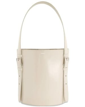 Coperni Cylindrical Ergonomic Bucket Bag - White