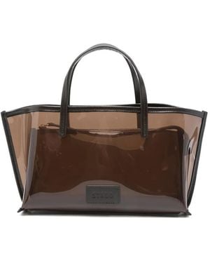 STAUD Clear Tote Bag - Brown