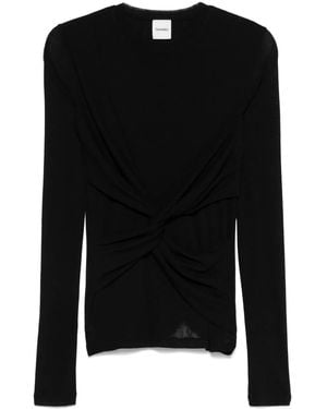 Nanushka Twisted Top - Black