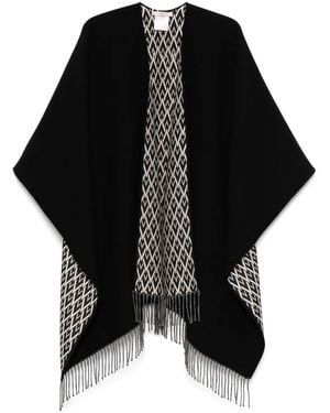 VIP【送料関税込】VALENTINO FRINGED DOUBLE PONCHO Valentino Garavani Ponchos and poncho dresses for Women