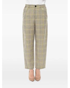 Marni Checked Straight-Leg Pants - Natural
