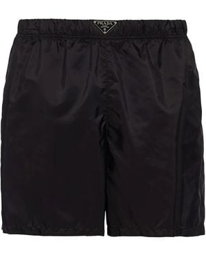 Prada Costume Da Bagno Con Logo - Nero