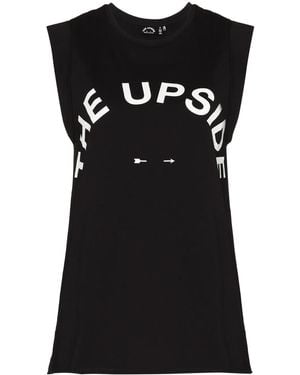 The Upside Logo-Print Tank Top - Black