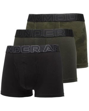 Under Armour Print Cotton Boxers (Set Of Three) - Black