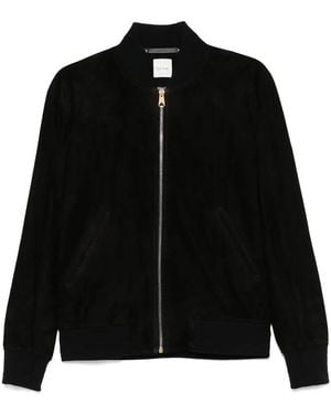 Paul Smith Suede Bomber Jacket - Black