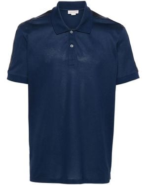 McQueen Logo-Tape Polo Shirt - Blue