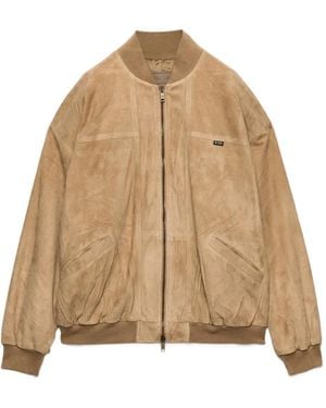 Prada Suede Jacket - Natural
