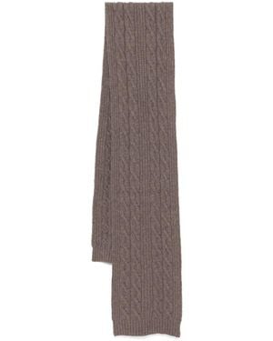 N.Peal Cashmere Écharpe En Maille Nervurée - Marron