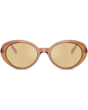 Oliver Peoples ラウンドフレーム サングラス - ナチュラル