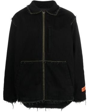 Heron Preston Rebuilt ジップアップ デニムジャケット - ブラック