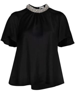 Jonathan Simkhai Loreta Crystal-Embellished Blouse - Black
