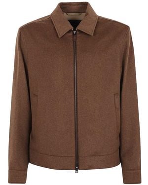 Paul & Shark Zip-Up Shirt Jacket - Brown