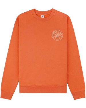 Sporty & Rich Sweat Connecticut Crest À Logo Imprimé - Orange