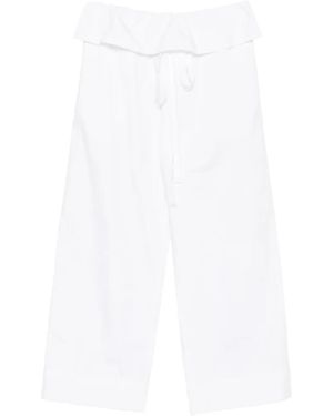 Enza Costa Drawstring Trousers - White