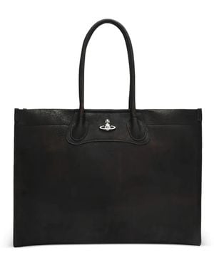 Vivienne Westwood Troy Tote Bag - Zwart