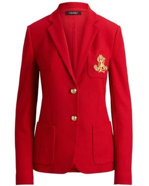 Ralph Lauren Anfisa Logo-Patch Blazer - Red