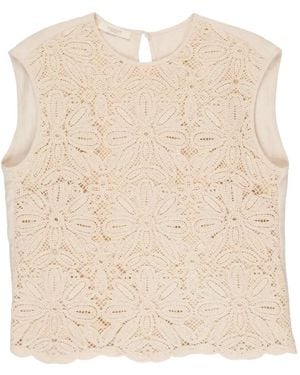 Glanshirt Macramé Lace Top - Natural