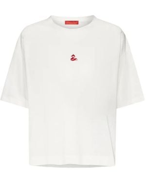 Elena Miro Embroidered Logo-Patch T-Shirt - White