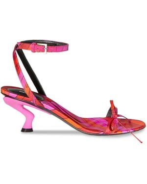 PUCCI 55Mm Iris-Print Sandals - Pink
