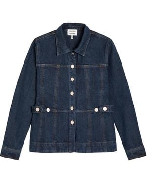 Damson Madder Button Raw Wash Shirt - Blue