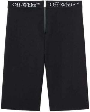 Off-White c/o Virgil Abloh Shorts With Zip And Logo Band - Black