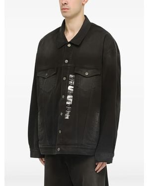 Balenciaga Pocketed Denim Jacket - Black
