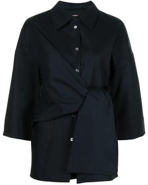 Goen.J Camicia Con Nodo - Nero