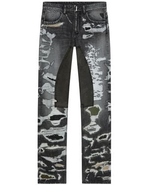 Givenchy Distressed Patched Jeans - Gray