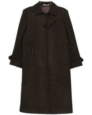 Tagliatore Bethany Houndstooth-Pattern Coat - Black